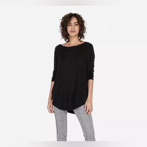EXPRESS Oversized Circle Hem Sweater Black XS